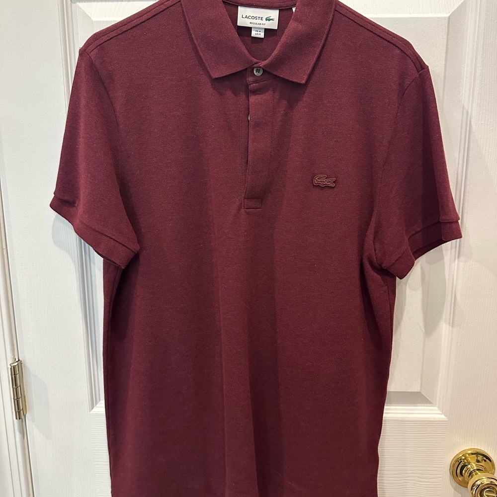Lacoste Men's Maroon Short-Sleeve Polo